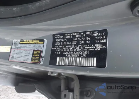 2021 Hyundai Venue Se from USA, damaged, VIN KMHRB8A32MU069954